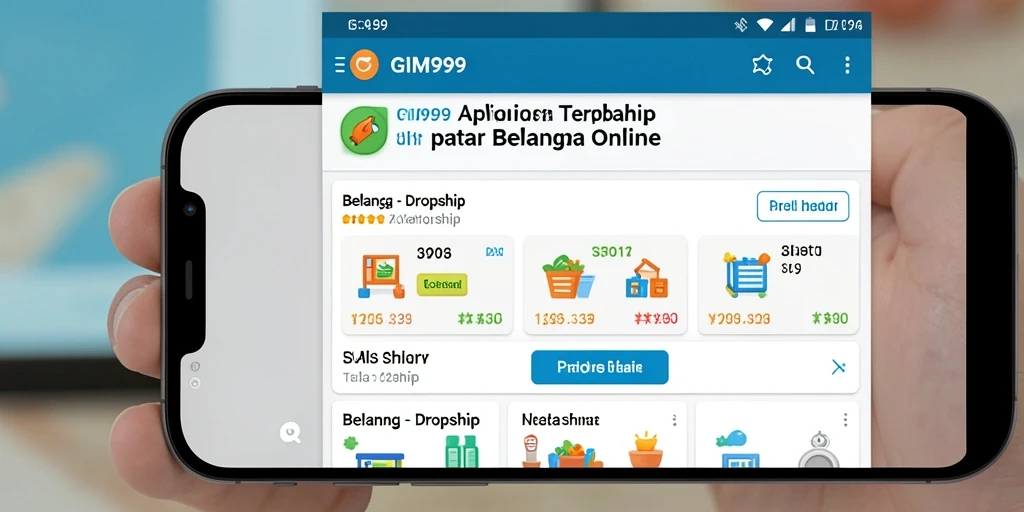 Tampilan antarmuka GIM999 dalam fungsi Dropship yang user-friendly.
