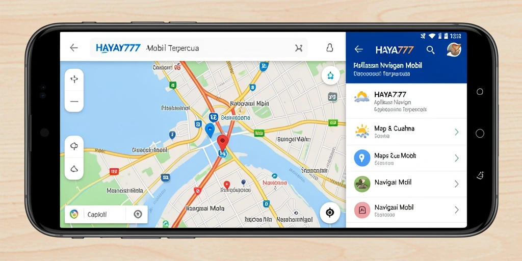 Tampilan antarmuka pengguna HAYA777 untuk navigasi mobil.