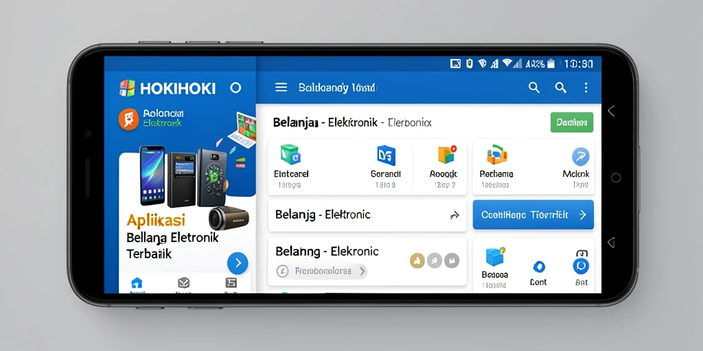 Antarmuka user-friendly HOKIHOKI untuk belanja elektronik.