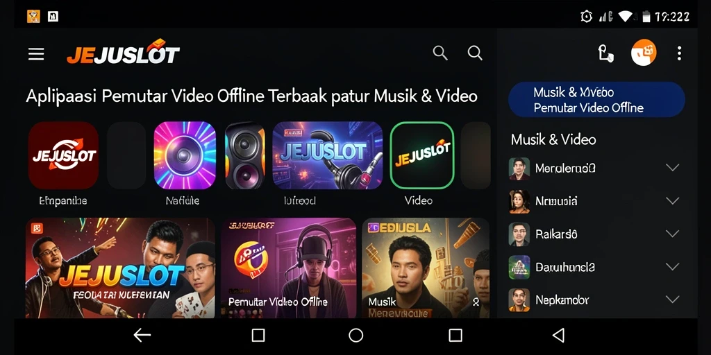 Antarmuka JEJUSLOT yang sederhana dan fungsional.