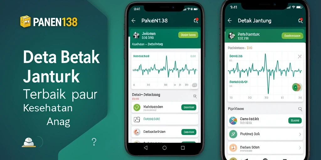 Antarmuka aplikasi PANEN138 yang informatif untuk pemantauan detak jantung.
