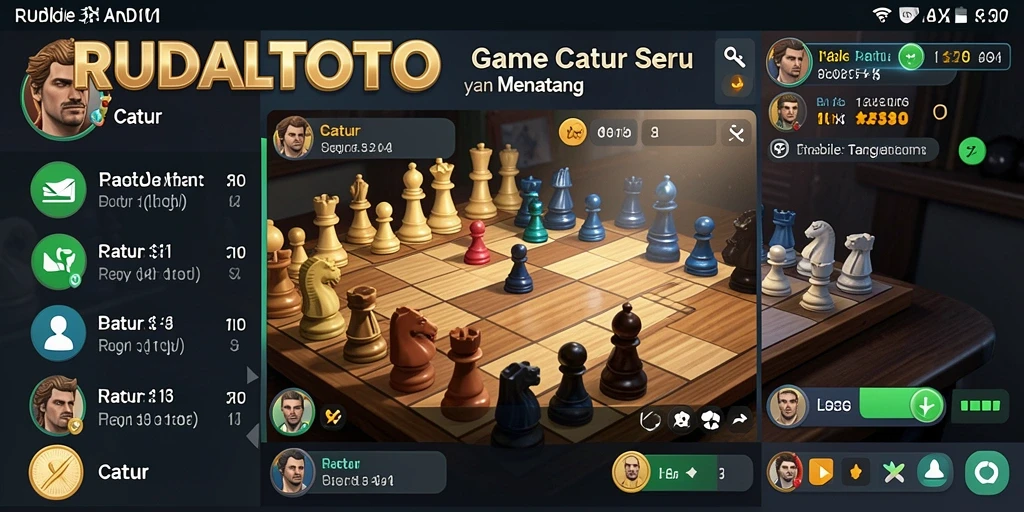 Antarmuka interaktif RUDALTOTO menampilkan papan Catur yang menarik.