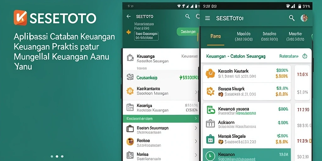 Antarmuka SESETOTO yang intuitif untuk mencatat keuangan dengan mudah.