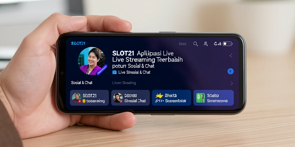 Tampilan antarmuka SLOT21 yang menarik dan mudah digunakan saat Live Streaming.