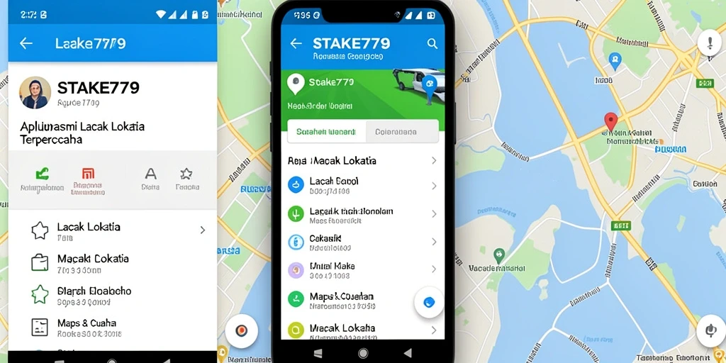 Tampilan antarmuka STAKE779 untuk pelacakan lokasi secara real-time.