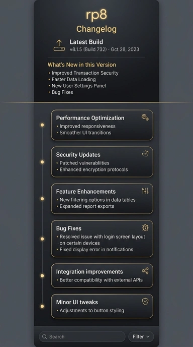 Riwayat Versi rp8 untuk Pengguna Android